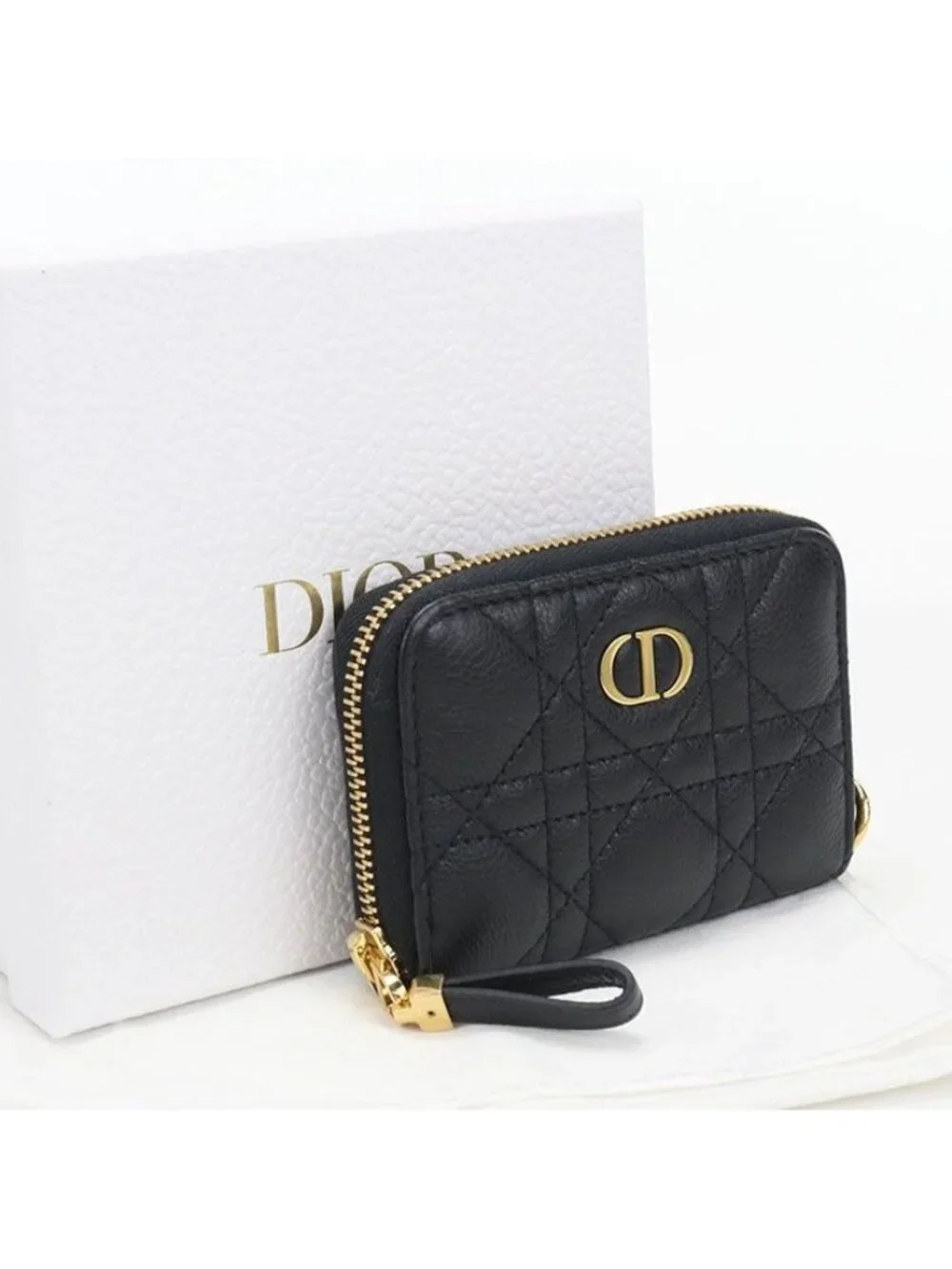 Dior Coin Purse Caro Leather